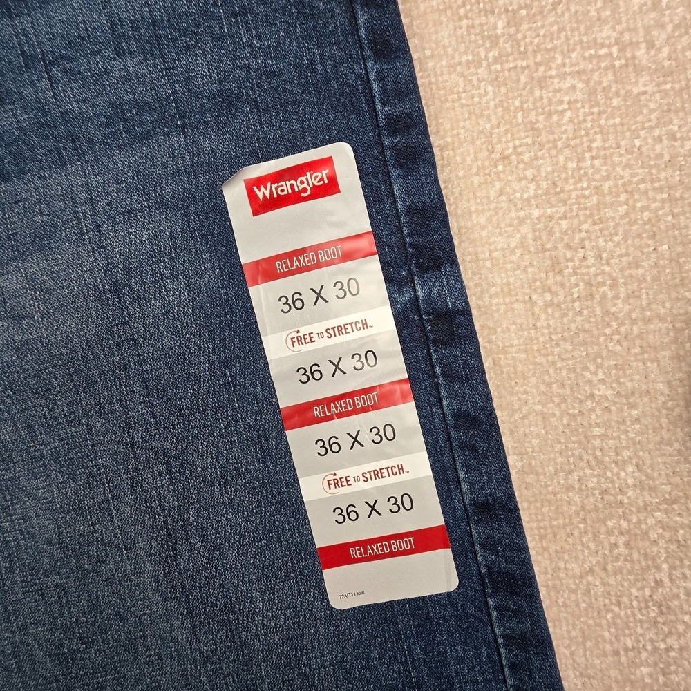 Wrangler Relaxed Boot Men's Jeans 36x30 Blue Rodeo Ranch Hand Western Wear NWT - Picture 9 of 16